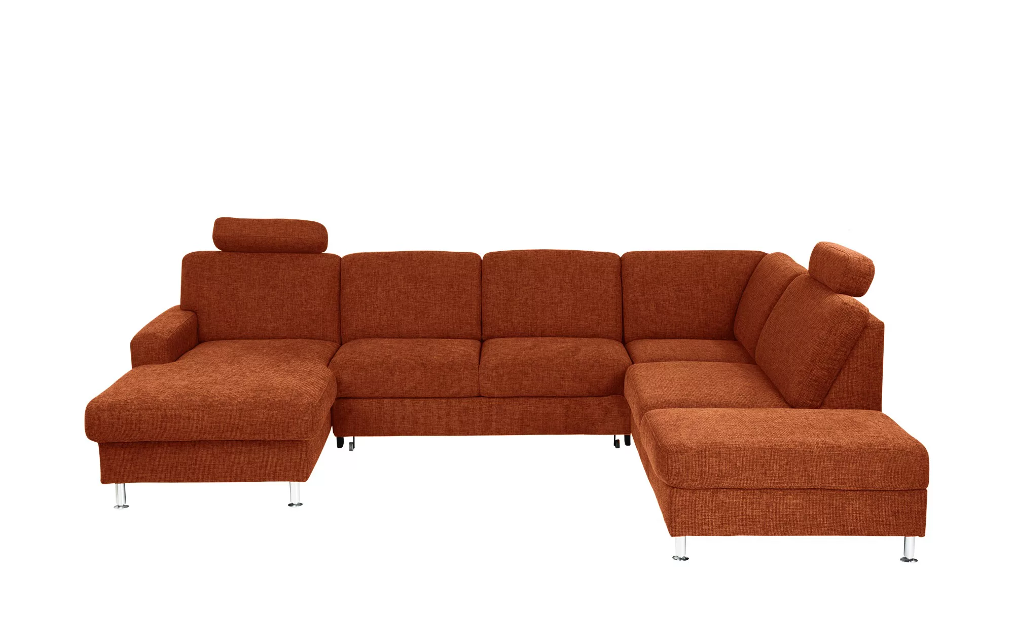 meinSofa Wohnlandschaft Webstoff Jana ¦ orange ¦ Maße (cm): B: 305 H: 85 T: günstig online kaufen