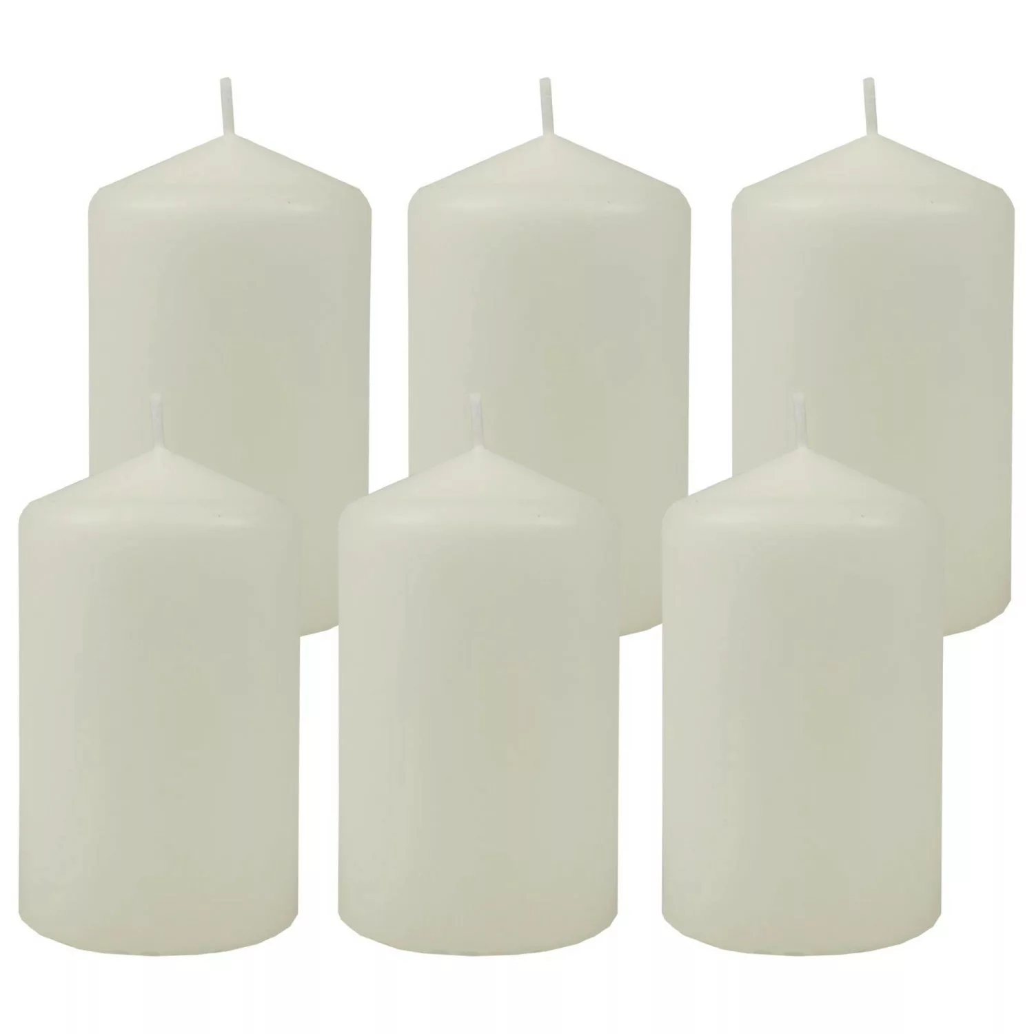 HS Candle Stumpenkerzen Ø6cm 6er Pack Elfenbein günstig online kaufen