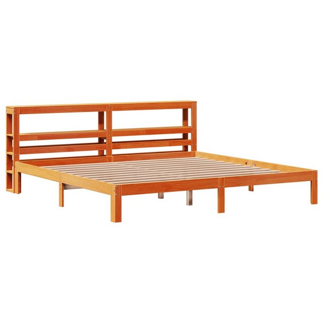 vidaXL Bett Massivholzbett ohne Matratze Wachsbraun 180x200 Kiefernholz günstig online kaufen