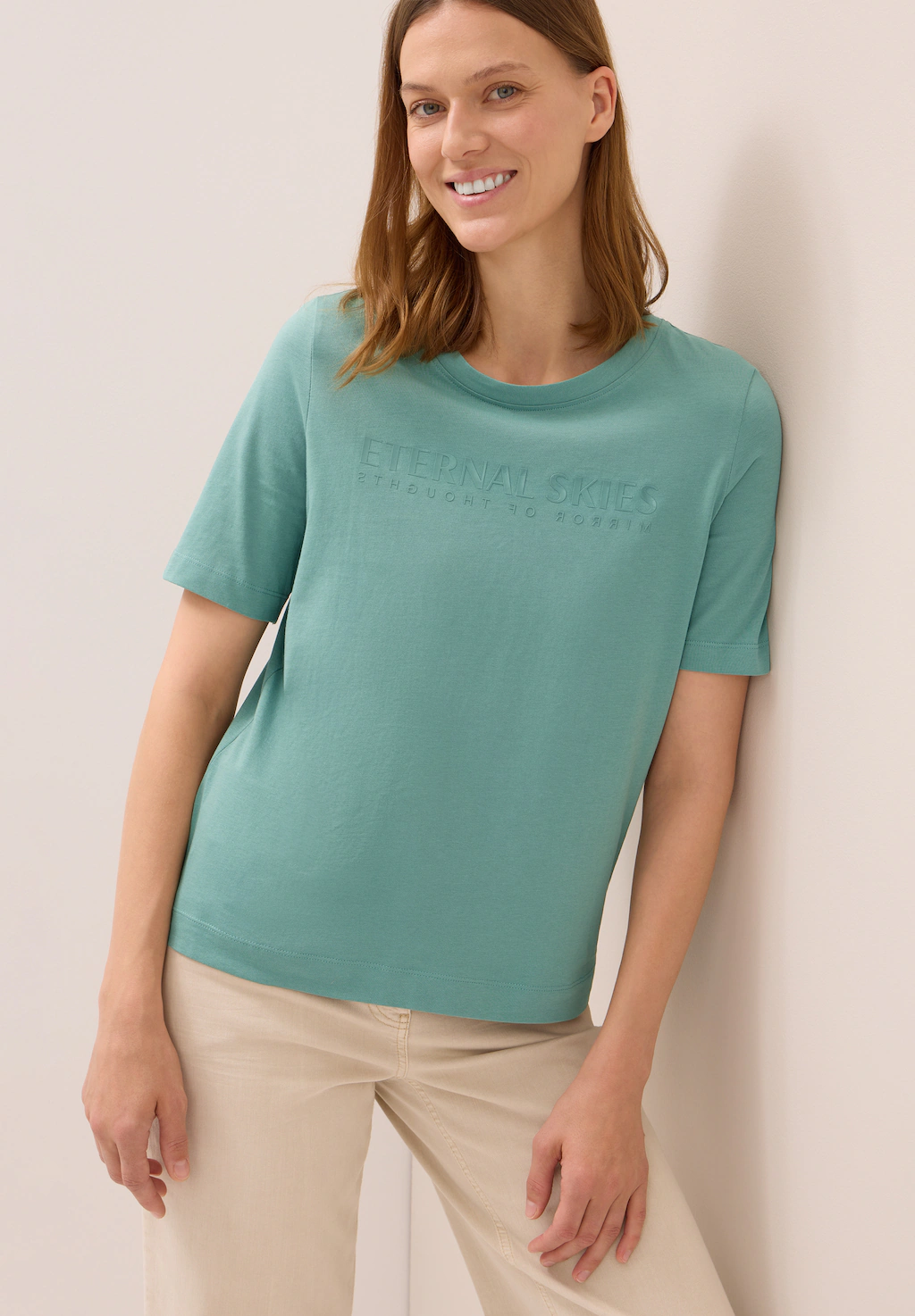 Cecil T-Shirt, mit Wording Artwork günstig online kaufen