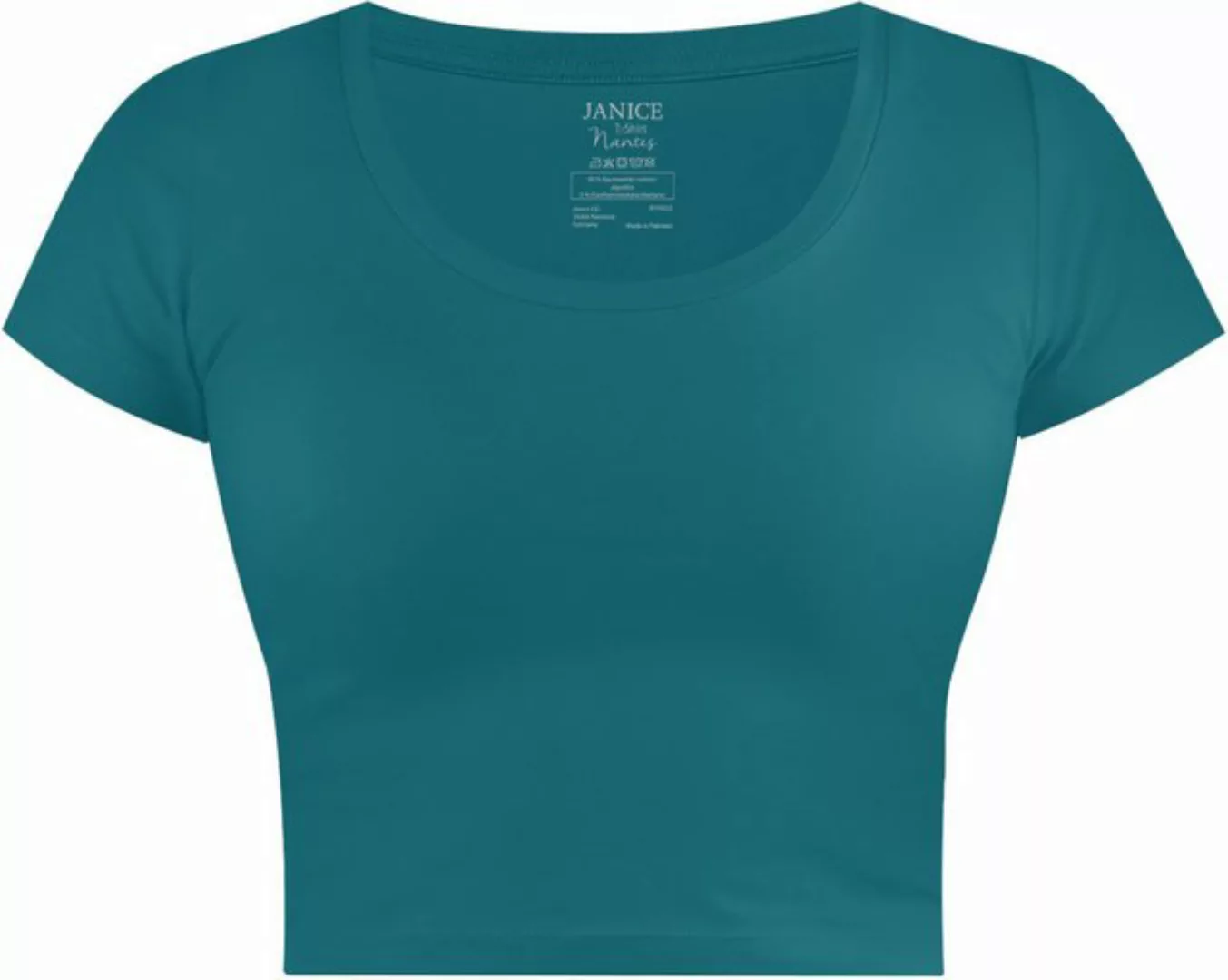 Janice Kurzarmshirt Damen crop T-Shirt Nantes Kurzes Shirt aus Baumwolle günstig online kaufen