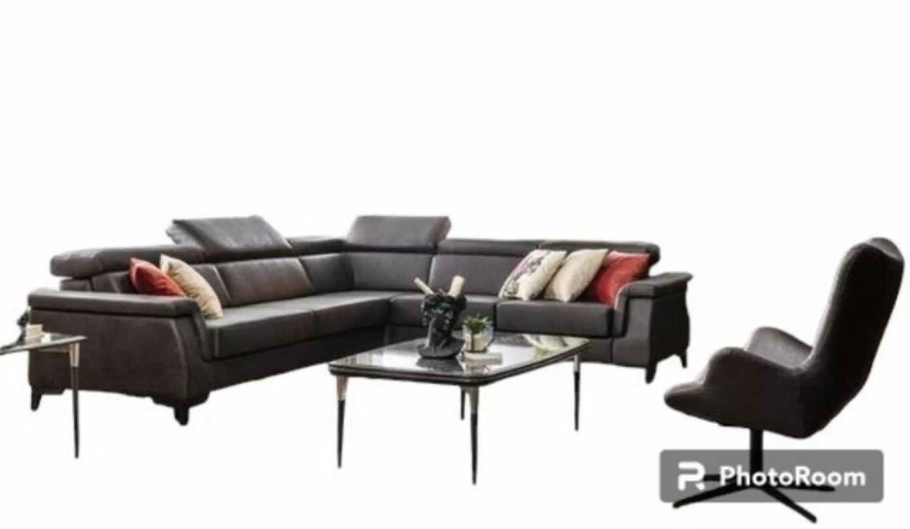 JVmoebel Ecksofa Sofagarnitur Ecksofa L-Form Couch Sessel Möbel Bettfunktio günstig online kaufen