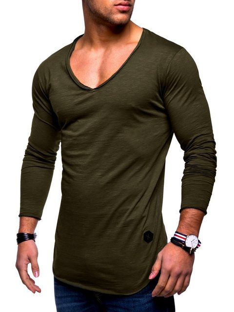 behype Langarmshirt NUKE L/S mit V-Ausschnitt günstig online kaufen