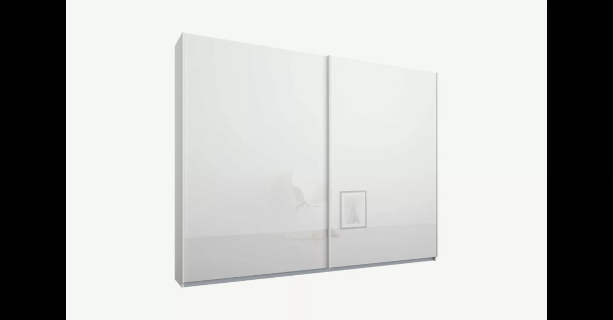 Malix Kleiderschrank mit 2 Schiebetueren (225 cm), Standard in Weiss mit we günstig online kaufen