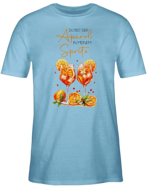 Shirtracer T-Shirt Du bist der Aperol in meinem Spritz, Aperol Spritz Merch günstig online kaufen