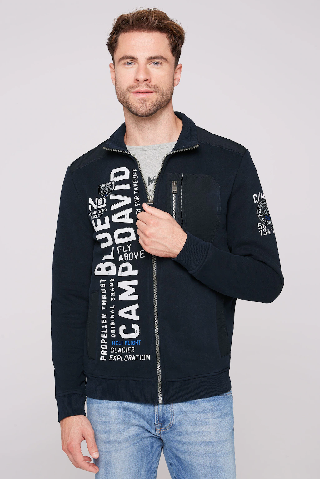 CAMP DAVID Sweatjacke, mit Baumwolle günstig online kaufen