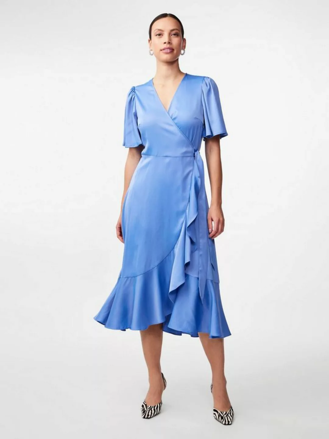 Y.A.S Wickelkleid YASTHEA 2/4 MIDI WRAP DRESS S. NOOS mit Volant günstig online kaufen