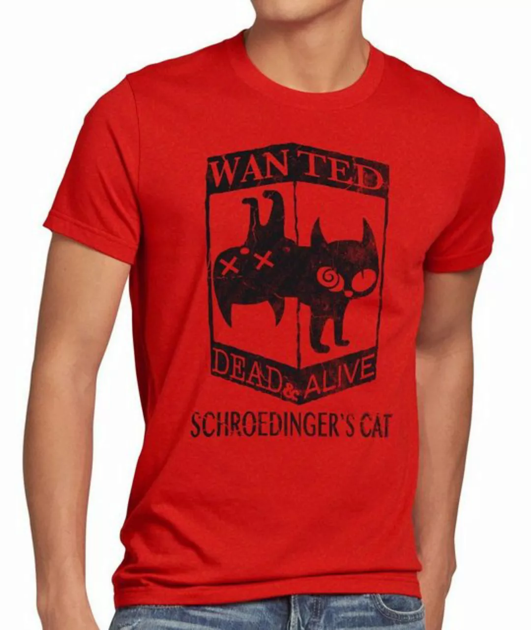 style3 T-Shirt Wanted Schroedingers Katze big sheldon bang cooper cat theor günstig online kaufen