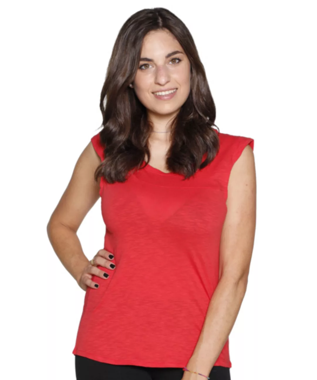 Damen T-shirt Aus Bio-baumwolle "Rossana" Rot günstig online kaufen