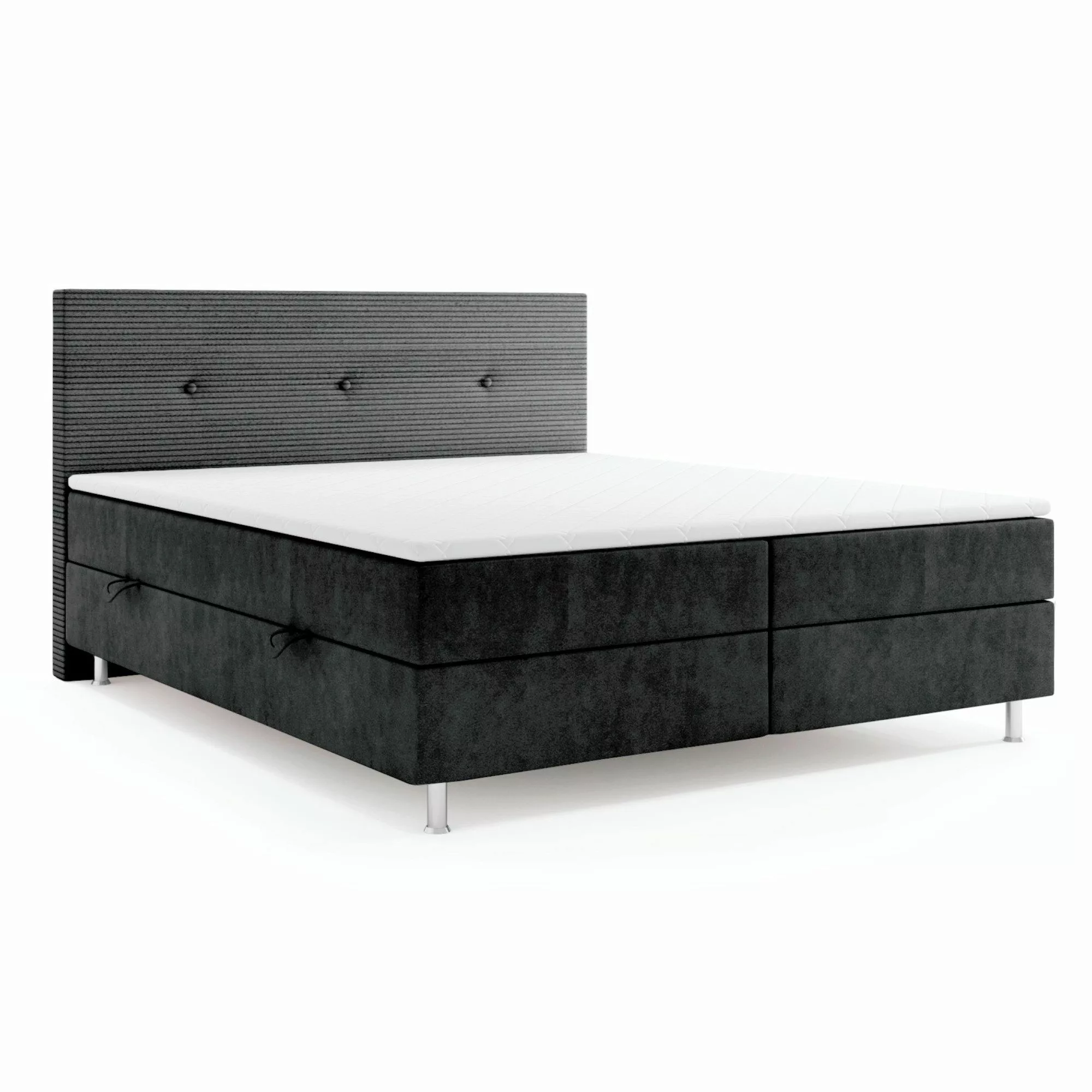 M-Punkt24 Boxspringbett RIO (Schwarz, Liegefläche 180 günstig online kaufen