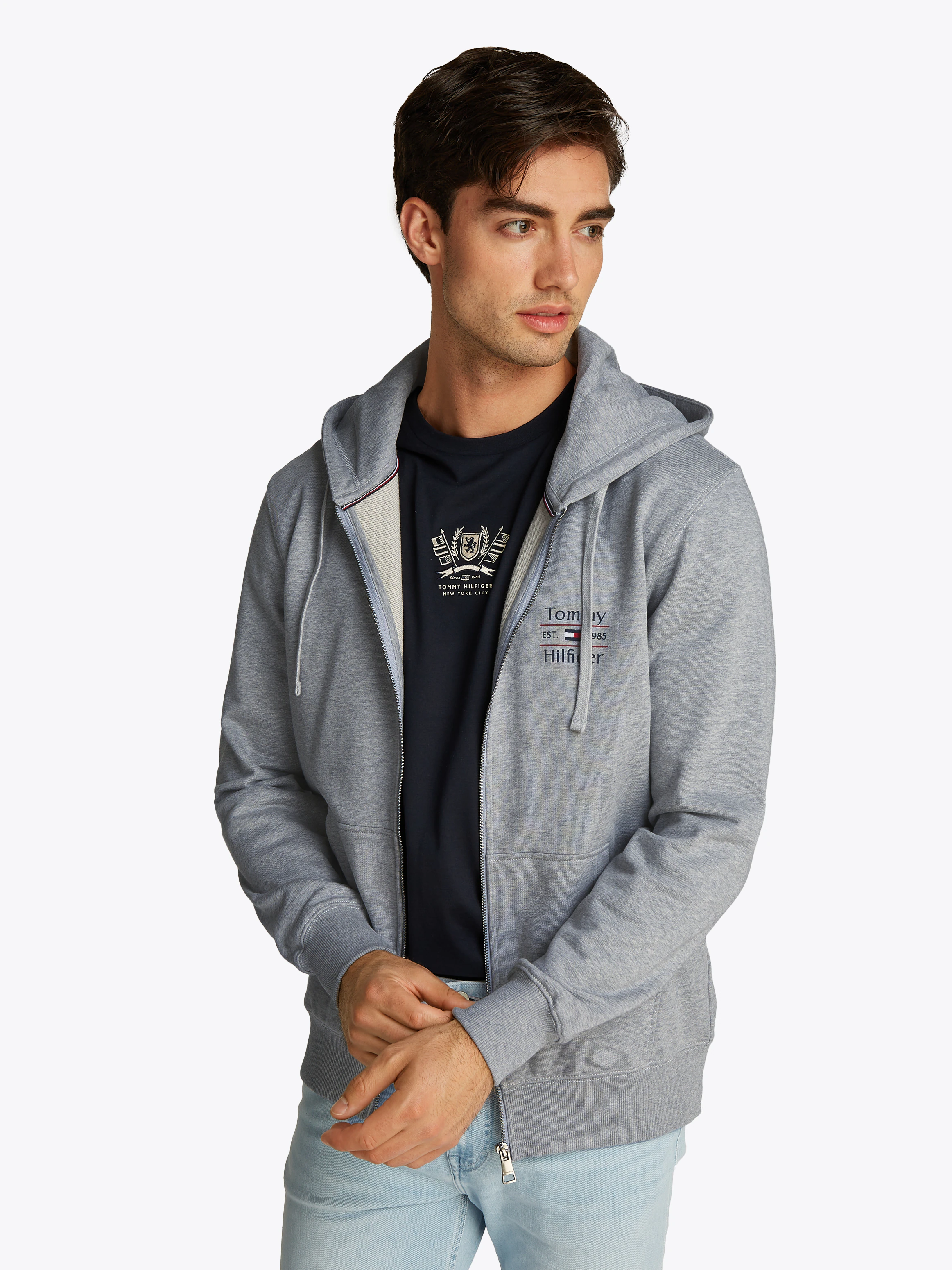 Tommy Hilfiger Kapuzensweatjacke "HILFIGER STACK HOODY ZT" günstig online kaufen