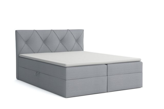 Deine Möbel 24 Boxspringbett CARLO Boxbett Polsterbett Komplettbett Velours günstig online kaufen