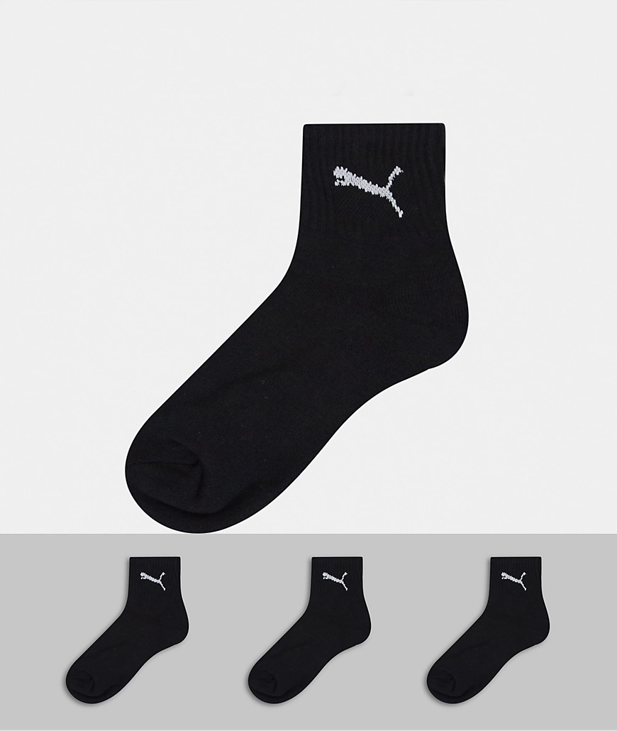 Puma – Schwarze Socken im 3er Pack günstig online kaufen