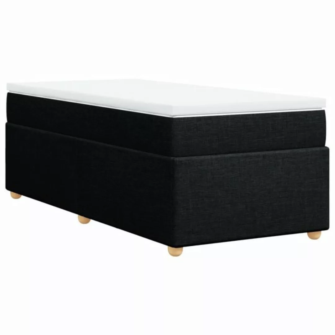 vidaXL Boxspringbett, Boxspringbett mit Matratze Schwarz 90x190 cm Stoff günstig online kaufen