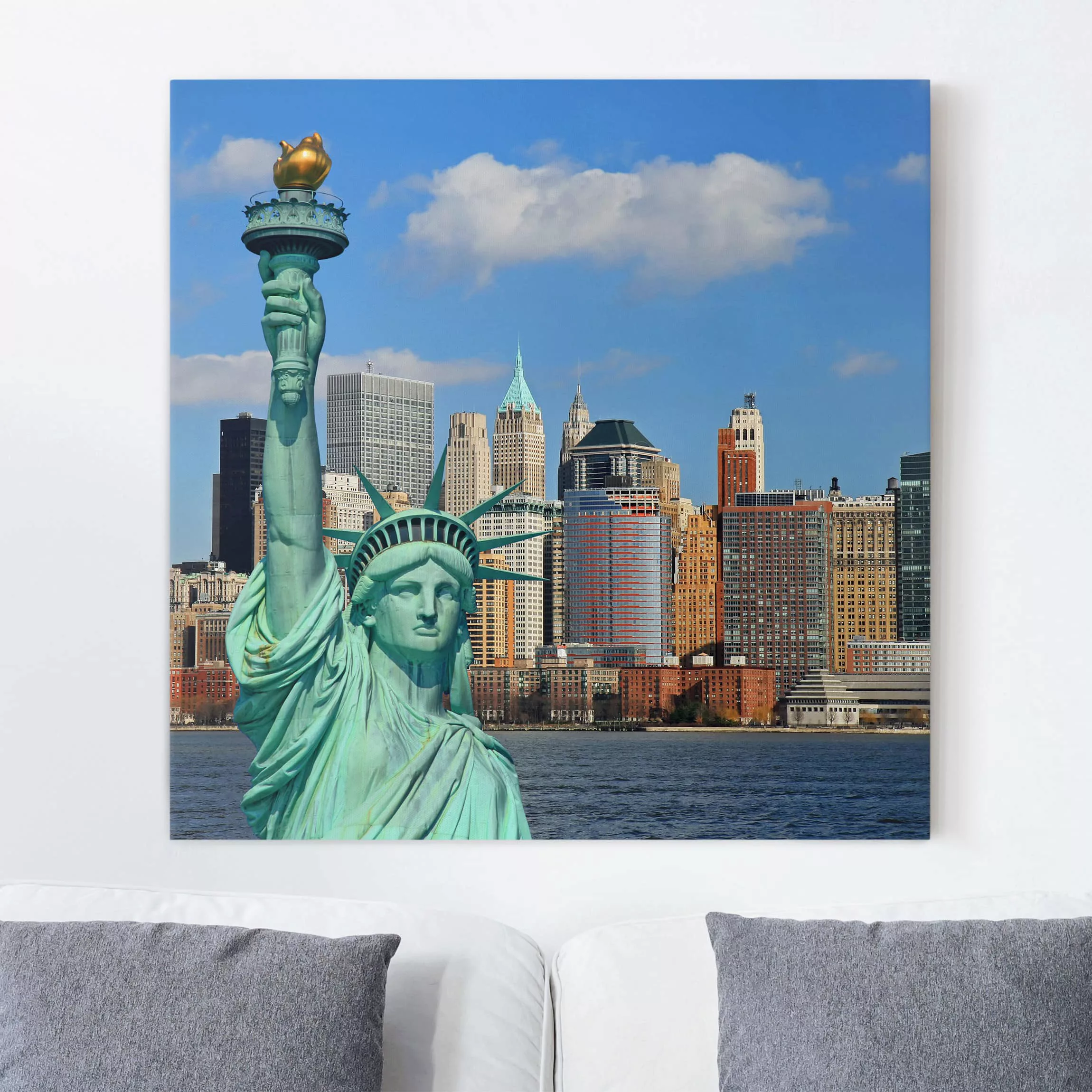 Leinwandbild New York - Quadrat New York Skyline günstig online kaufen