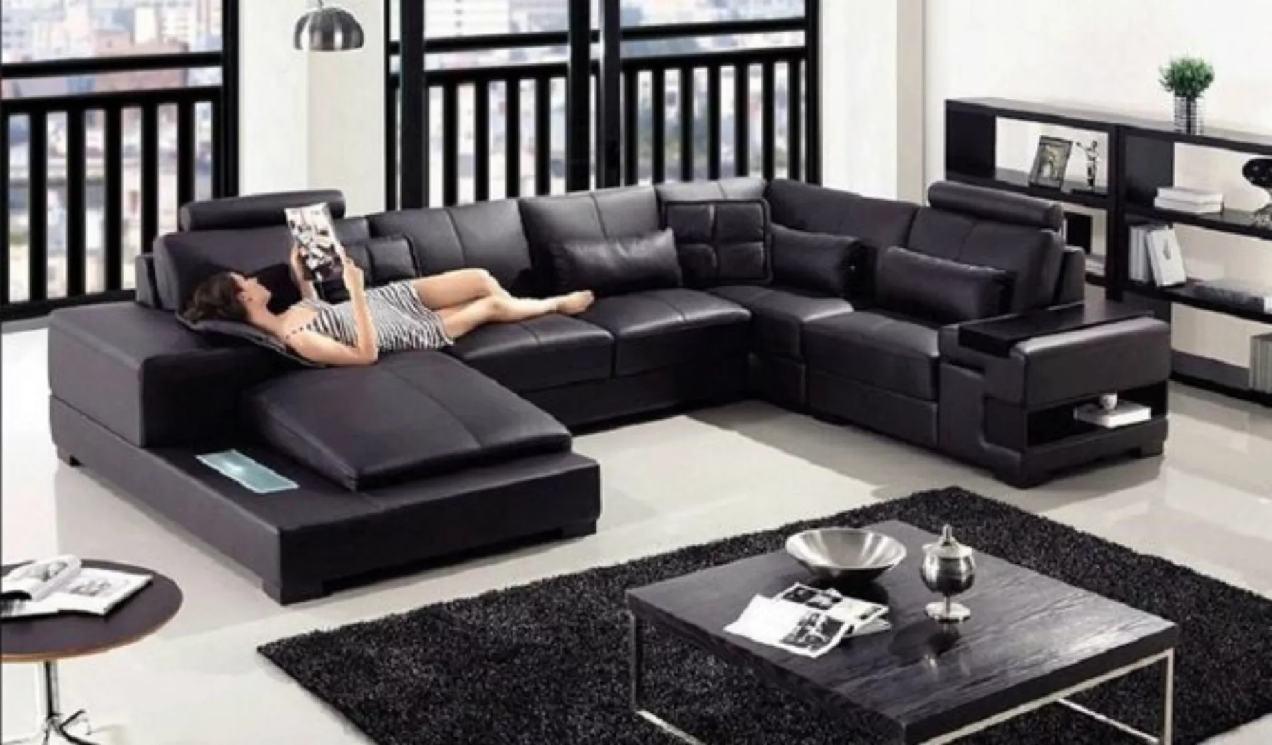 JVmoebel Ecksofa, Sofa Wohnlandschaft U Form Ecksofa Couch Polster Ecksofa günstig online kaufen