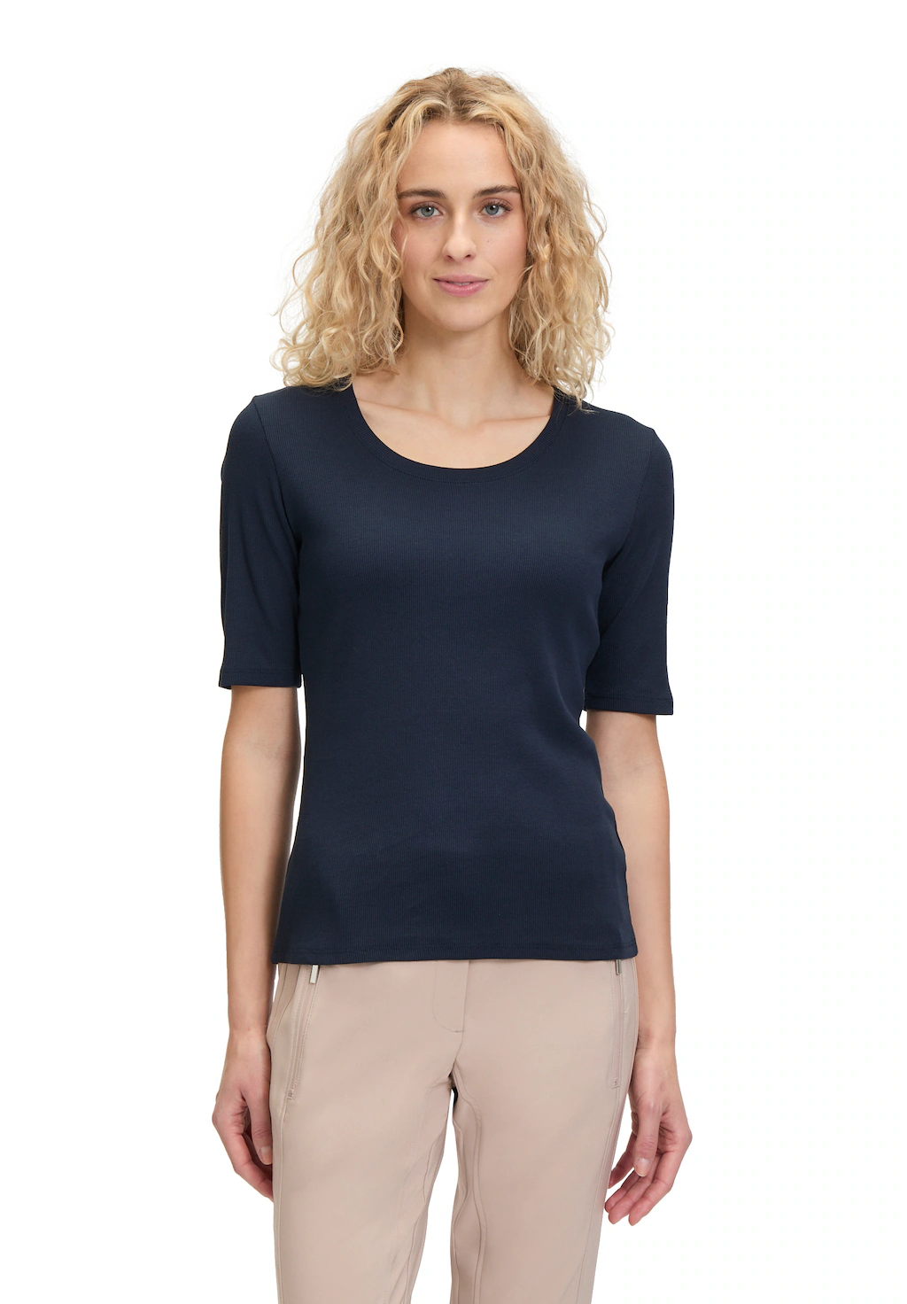 Betty Barclay Kurzarmshirt "Betty Barclay Basic Shirt mit Rippenstruktur", günstig online kaufen