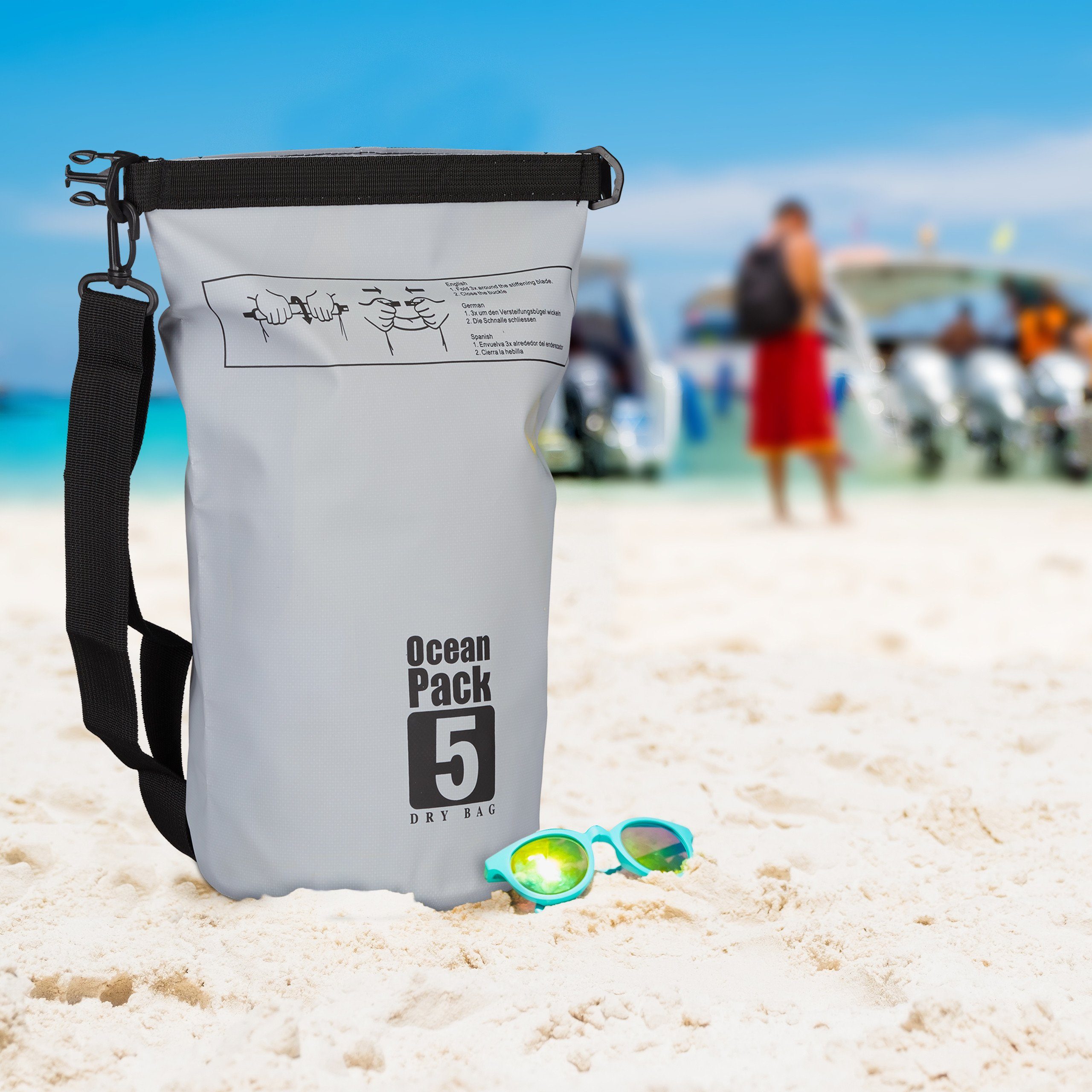 relaxdays Packsack Ocean Pack 5L wasserdicht, günstig online kaufen