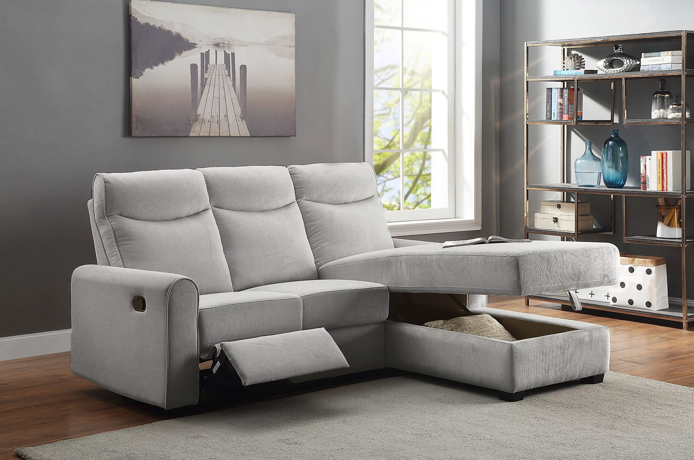 ATLANTIC home collection Ecksofa "Gero L-Form" günstig online kaufen