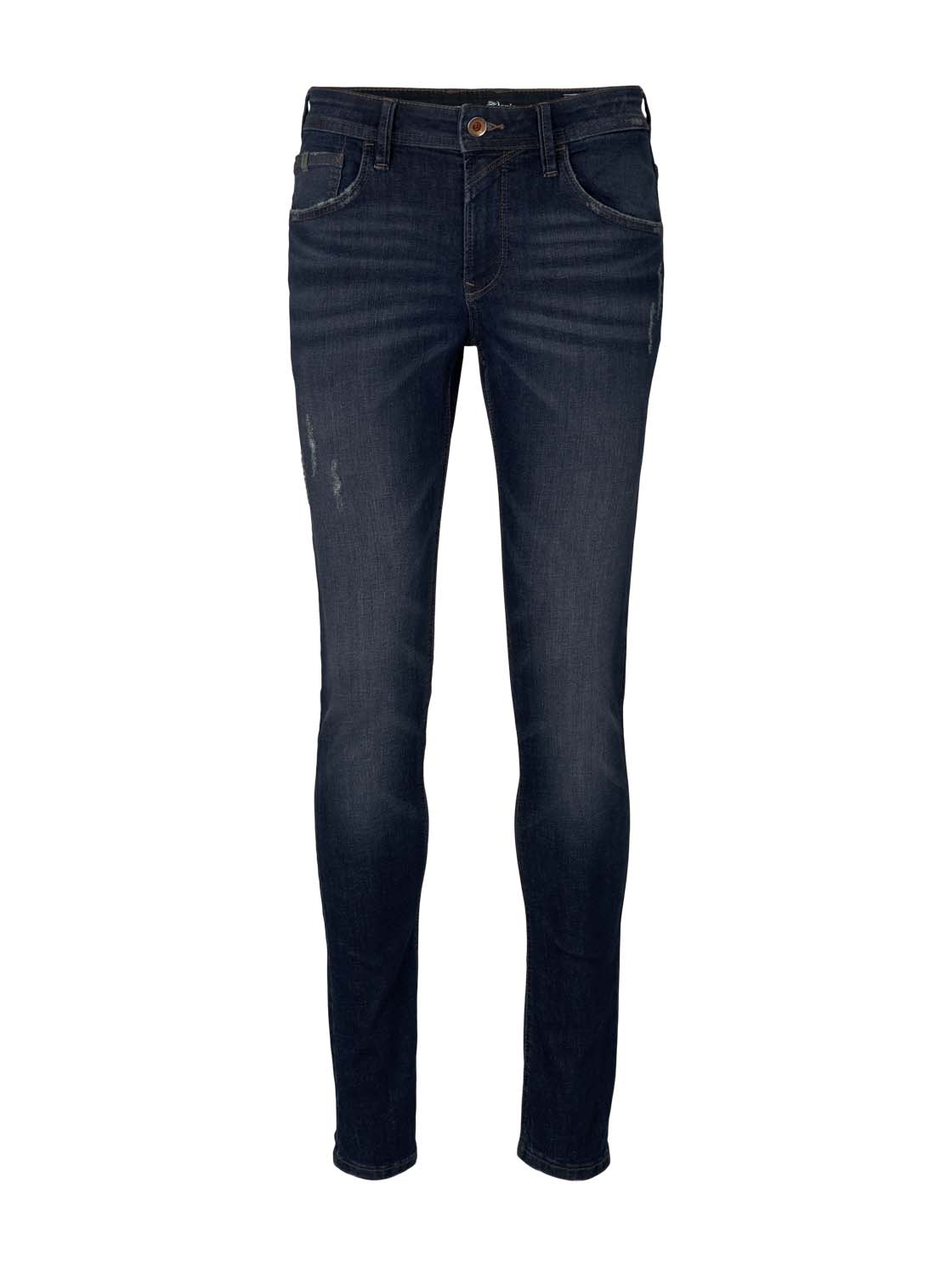 Tom Tailor Denim Herren Jeans Culver - Skinny Fit - Blau - Used Dark Stone günstig online kaufen