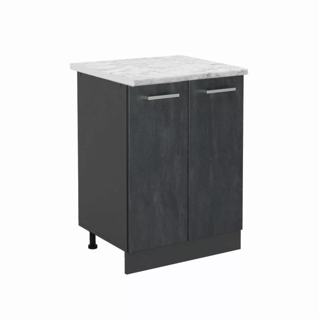 Vicco Unterschrank R-Line, Schwarz Beton/Anthrazit, 60 günstig online kaufen