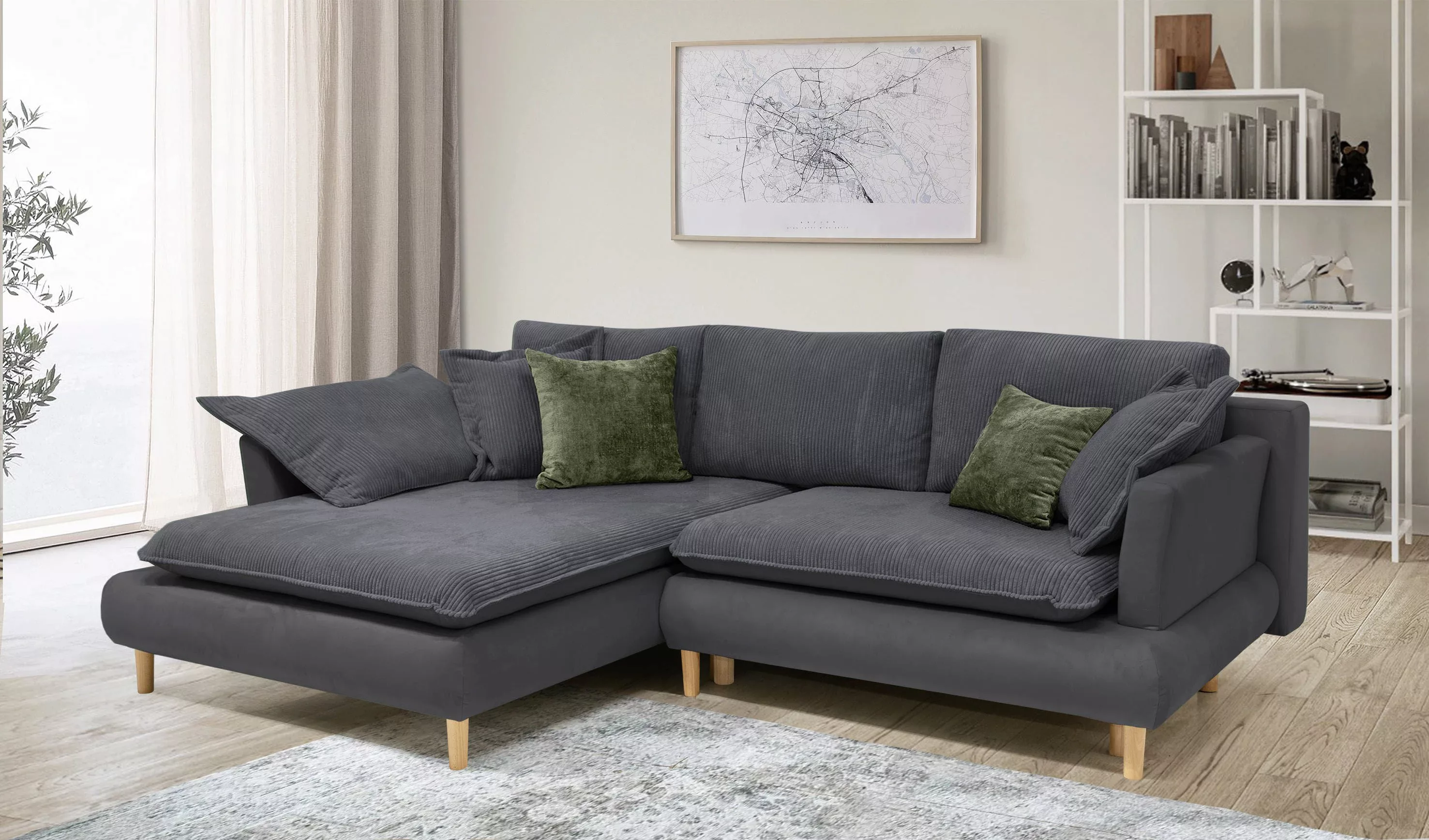 COLLECTION AB Ecksofa Mandela L-Form, mit Bettfunktion und Bettkasten günstig online kaufen