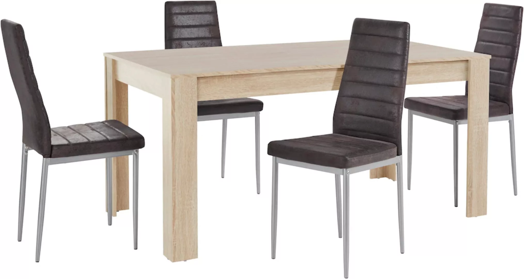 INOSIGN Essgruppe "Lynn160/Kate", (Set, 5 tlg.), Tisch mit 4 Stühlen, Belas günstig online kaufen