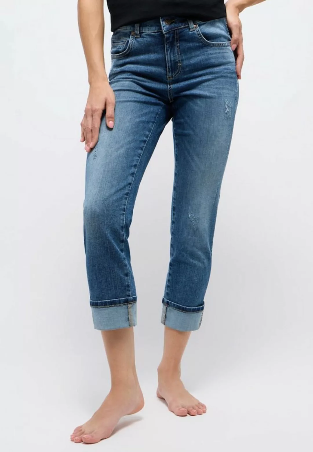 ANGELS 5-Pocket-Jeans Jeans Cici Crop Glam mit Ziersteinen günstig online kaufen