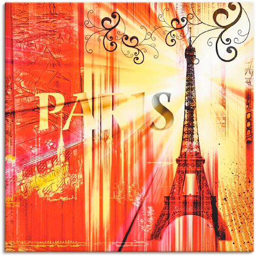 Artland Leinwandbild »Paris Skyline Collage III«, Architektonische Elemente günstig online kaufen