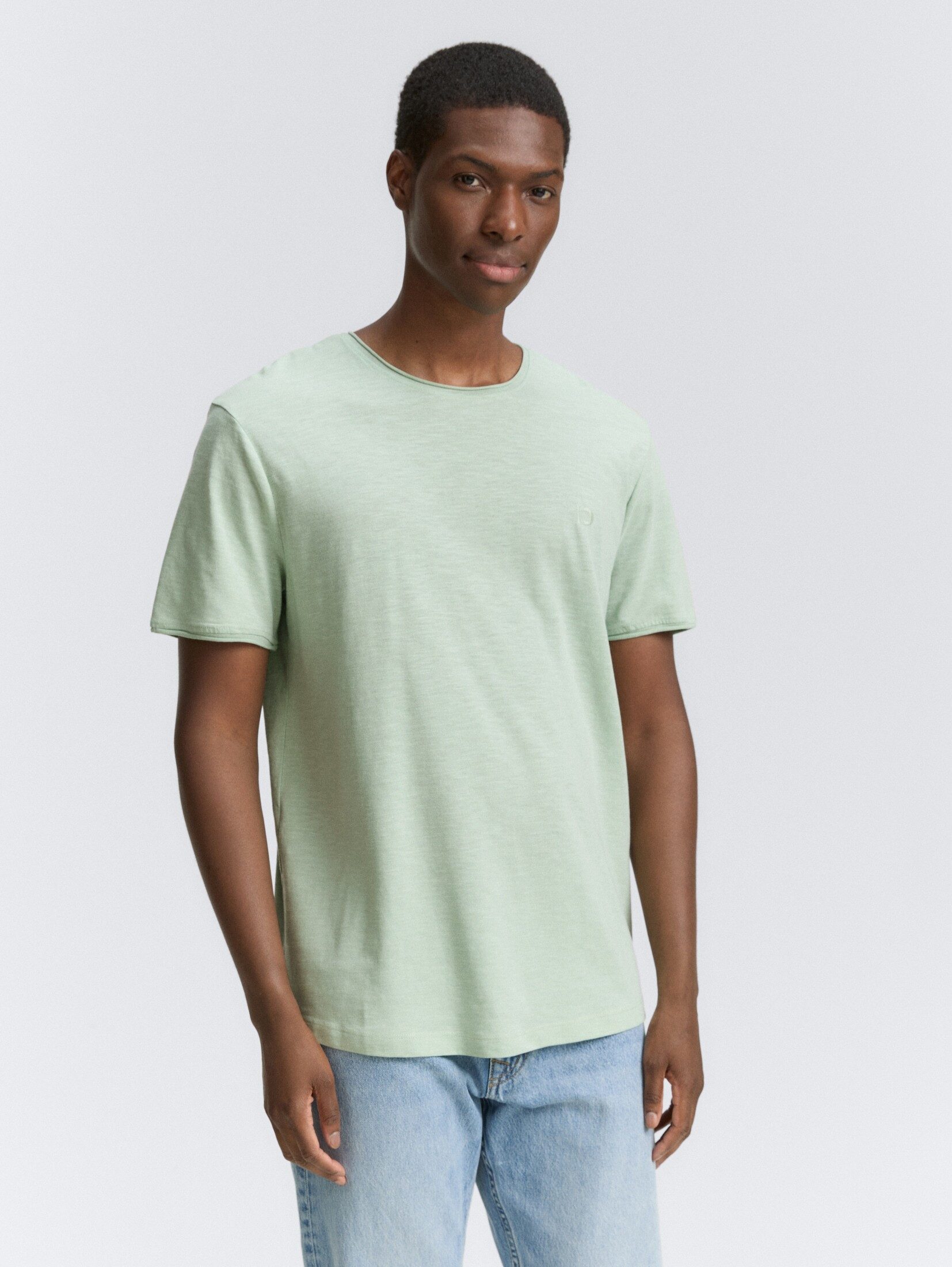 TOM TAILOR Denim T-Shirt, in Melange-Optik günstig online kaufen