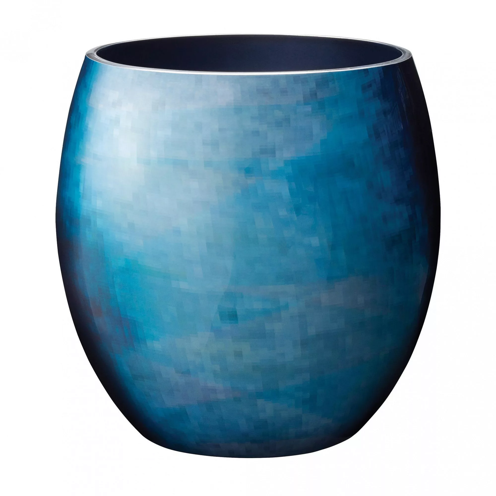 Stelton - Stockholm Horizon Vase Ø 20,3cm - weiß/blau/Emaille günstig online kaufen