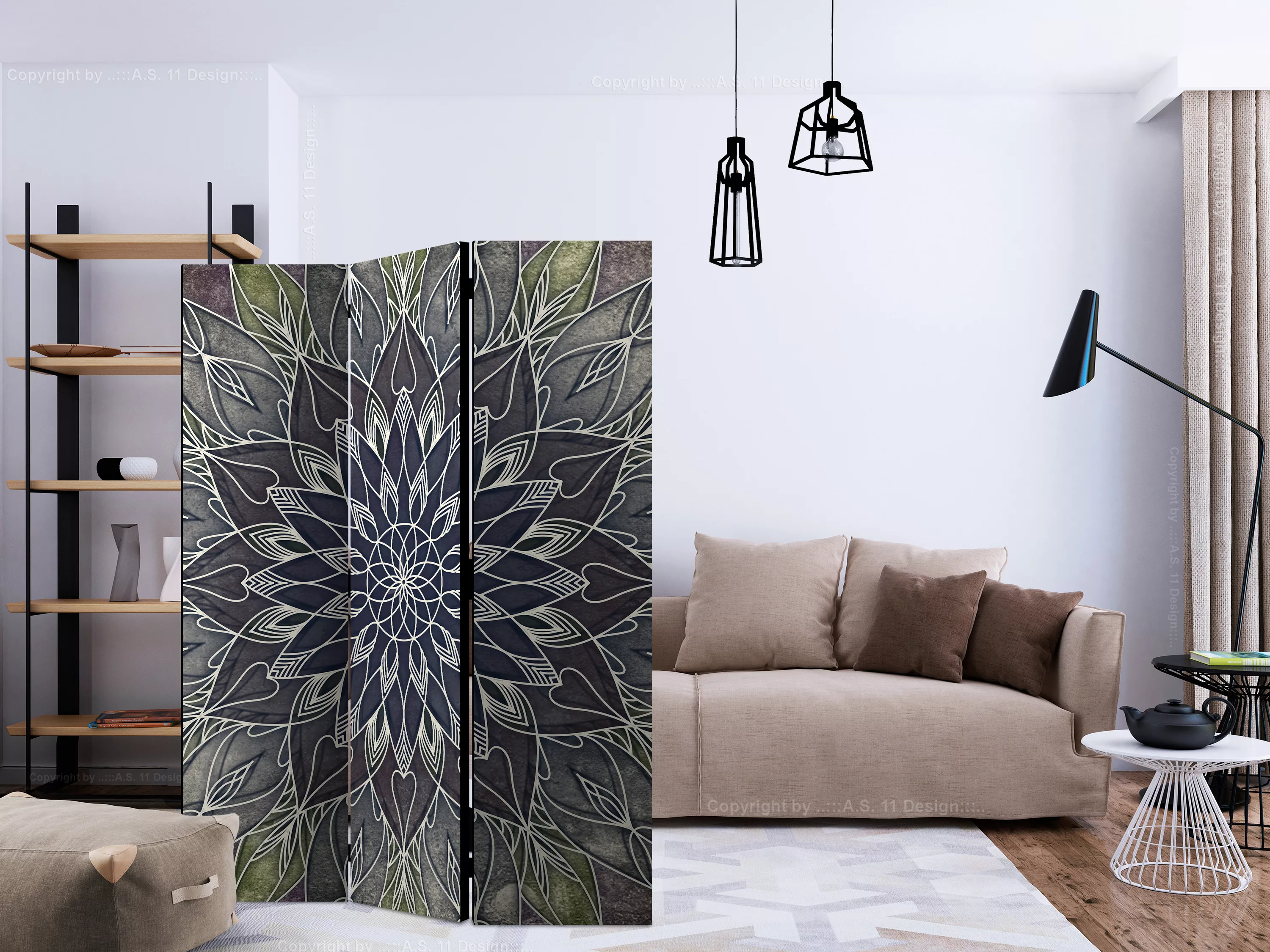 3-teiliges Paravent - Imperial Pattern [room Dividers] günstig online kaufen