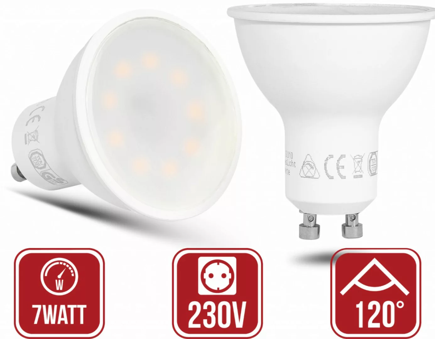 GU10 7Watt LED Leuchtmittel 230Volt günstig online kaufen