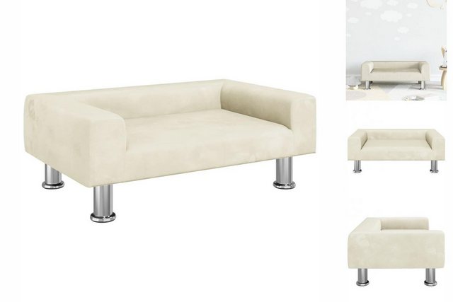 vidaXL Kindersofa Kindersofa Creme 70x45x26,5 cm Samt Kindercouch Kindermöb günstig online kaufen