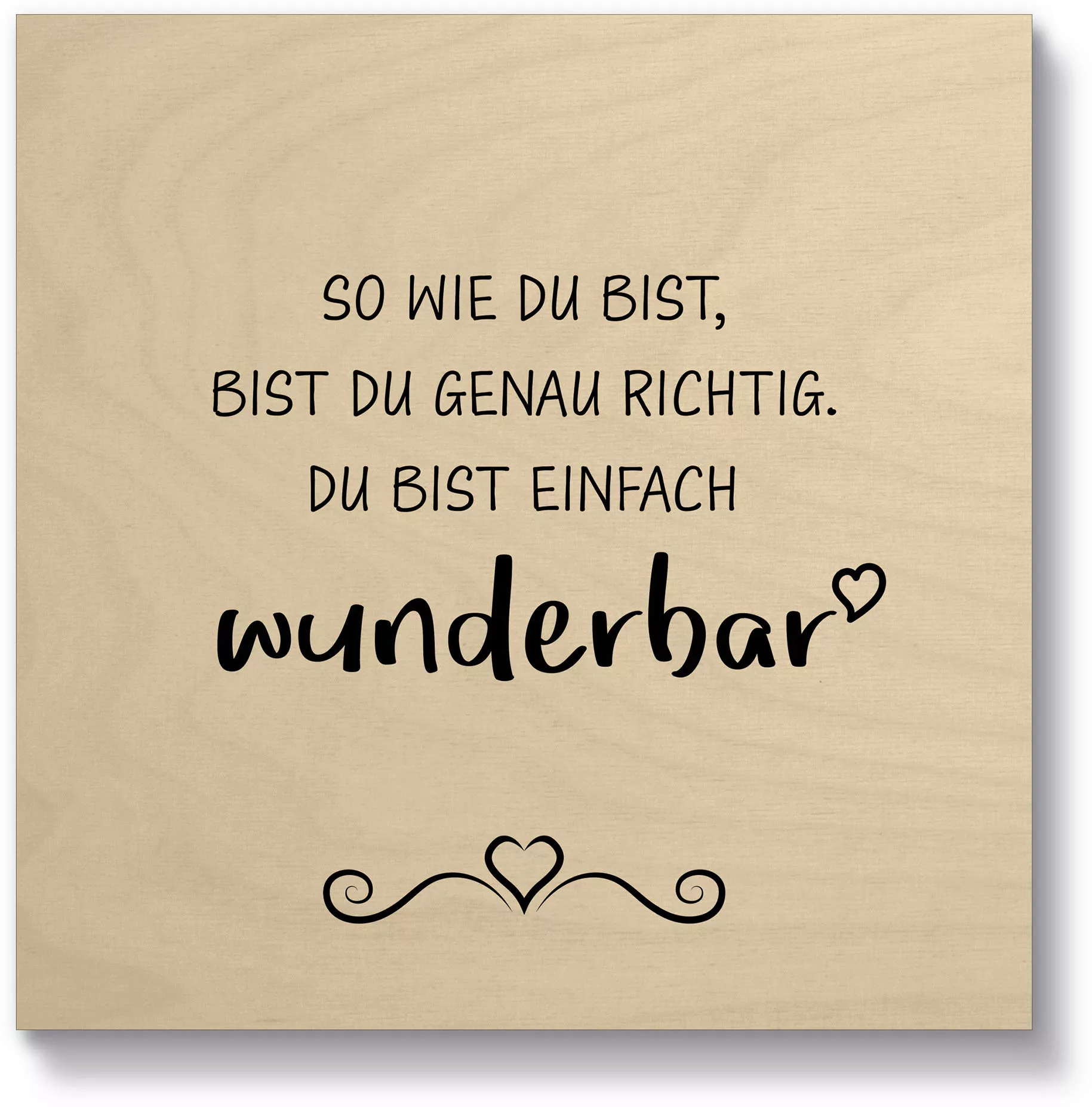 Artland Holzbild "Wunderbar", Sprüche & Texte, (1 St.) günstig online kaufen