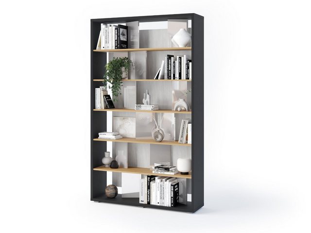 Compleo Bücherregal modern, Standregal, trendiges Regal FLOW, Breite: 125 c günstig online kaufen