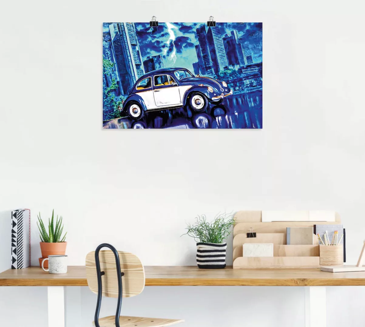 Artland Wandbild "Nachts", Auto, (1 St.), als Alubild, Leinwandbild, Wandau günstig online kaufen