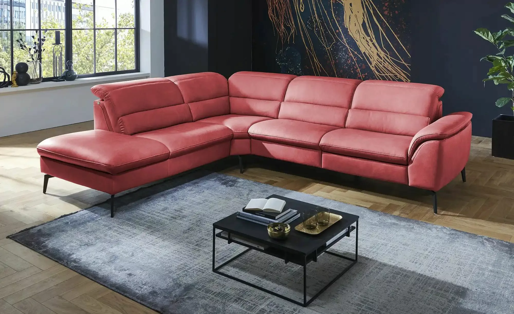 Hukla Ecksofa  Luisa ¦ rot ¦ Maße (cm): B: 298 H: 106 T: 258.0 Polstermöbel günstig online kaufen