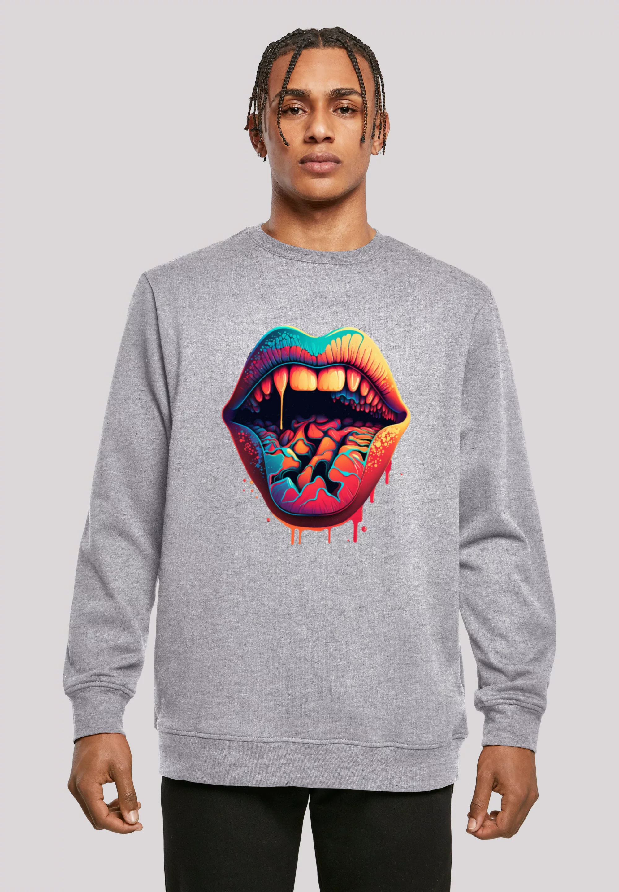 F4NT4STIC Kapuzenpullover "Drooling Lips CREW", Print günstig online kaufen