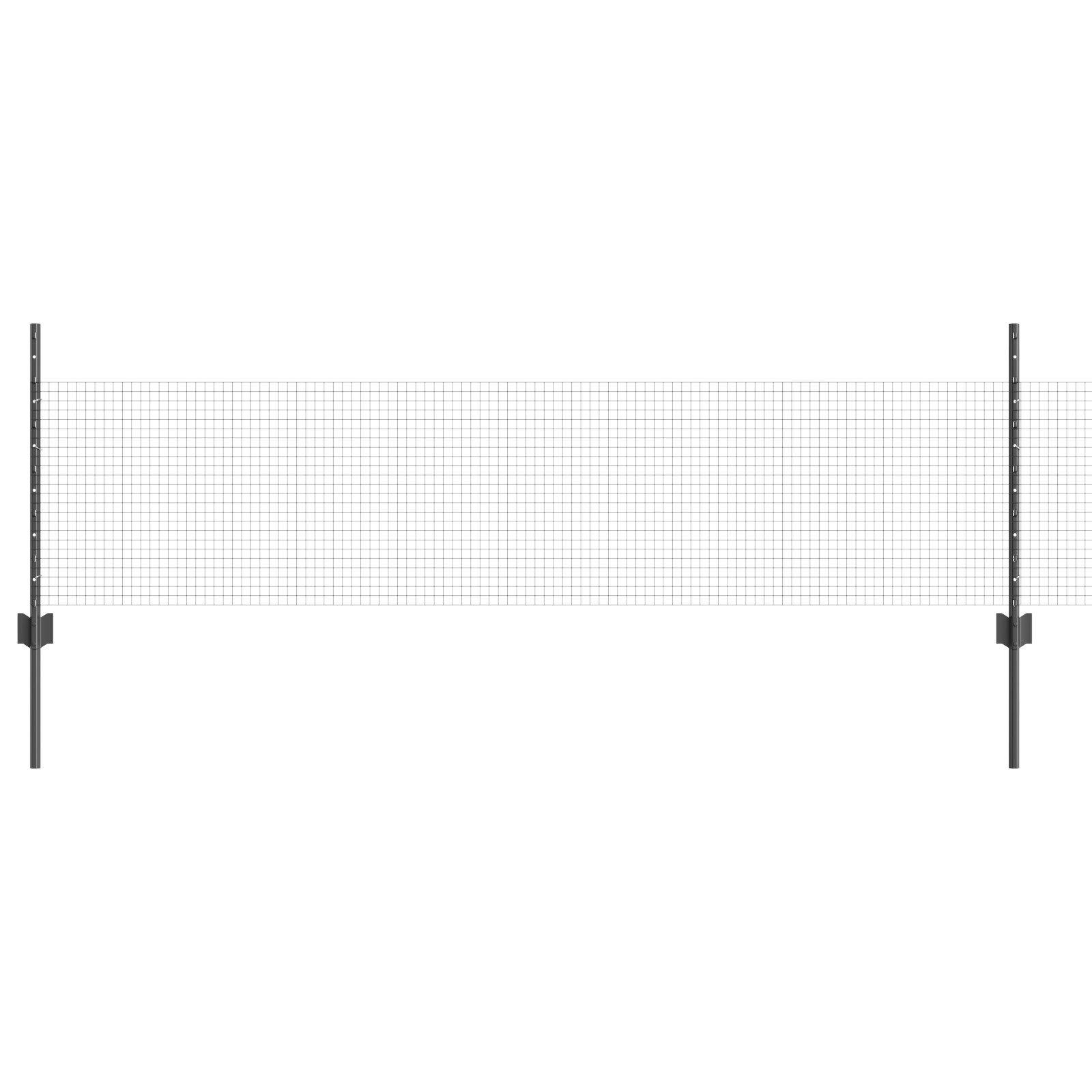 vidaXL Zaunpfosten Gartenzaun Set 2-teilig Grau günstig online kaufen