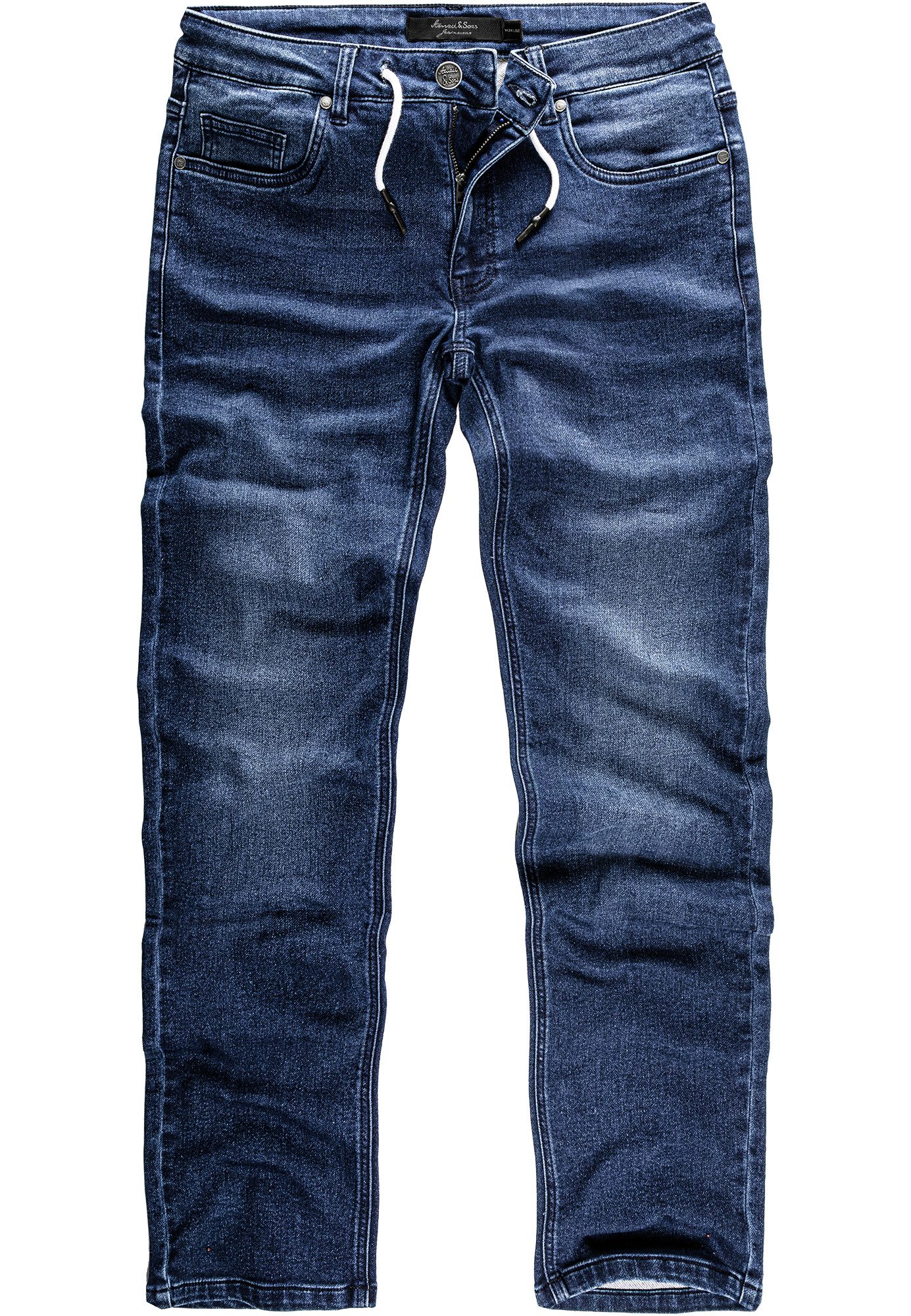 Amaci&Sons Straight-Jeans COPPELL Sweathose im Denim günstig online kaufen