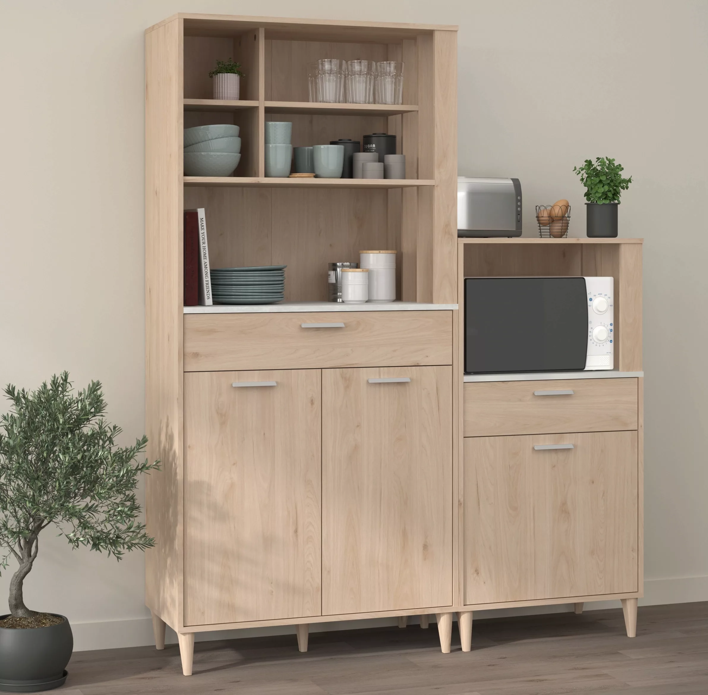 Parisot Schrank-Set "Gala 1", (Set, 2 St.), dekorative Claustra an den Seit günstig online kaufen