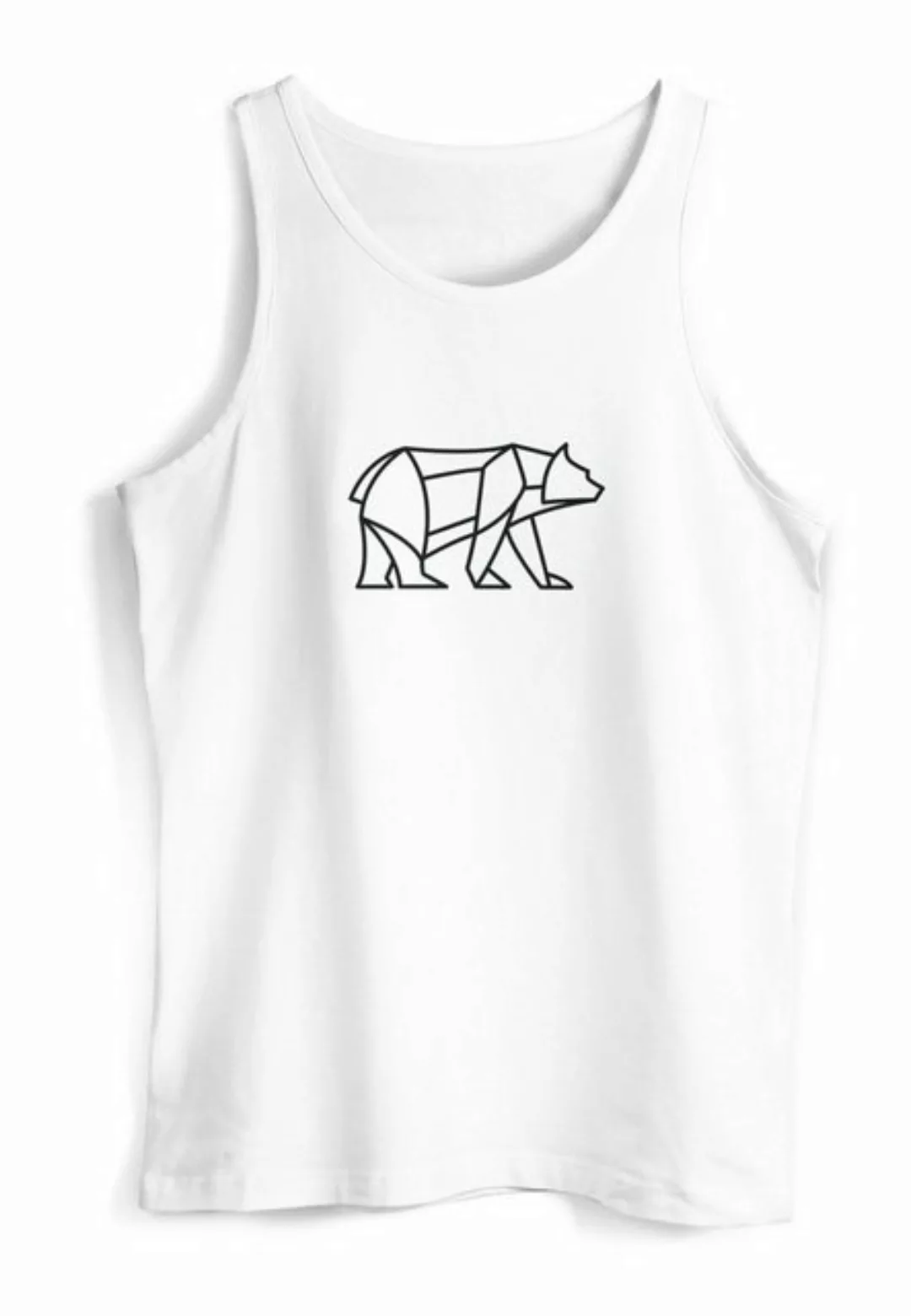 Neverless Tanktop Herren Tank-Top Polygon Design Print Bär Bear Tiermotiv O günstig online kaufen