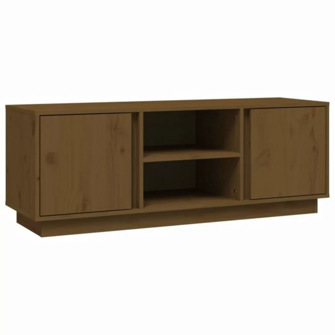 furnicato TV-Schrank Honigbraun 110x35x40,5 cm Massivholz Kiefer günstig online kaufen