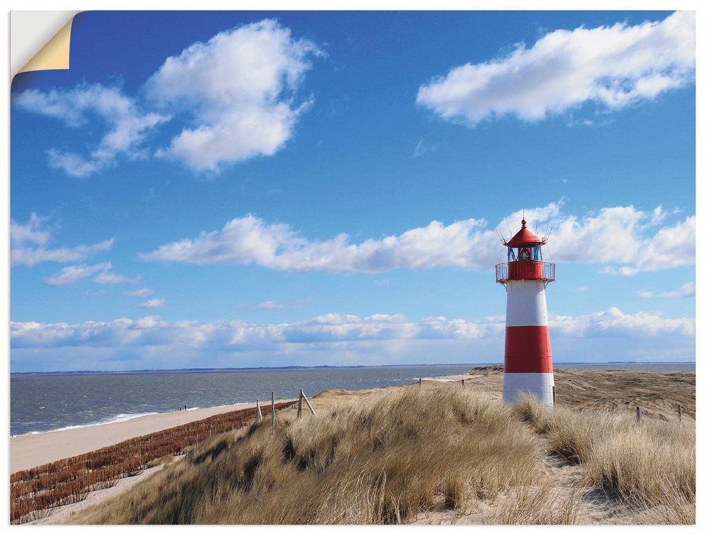 Artland Leinwandbild "Leuchtturm Sylt", Gebäude, (1 St.), auf Keilrahmen ge günstig online kaufen