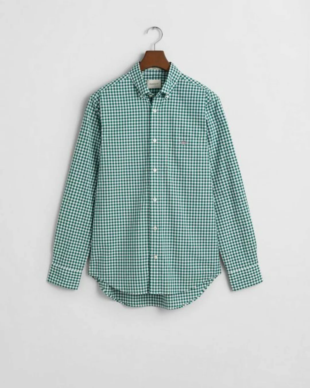 Gant Blusenshirt REG CLASSIC POPLIN GINGHAM SHIRT, DEEP FOREST GREEN günstig online kaufen