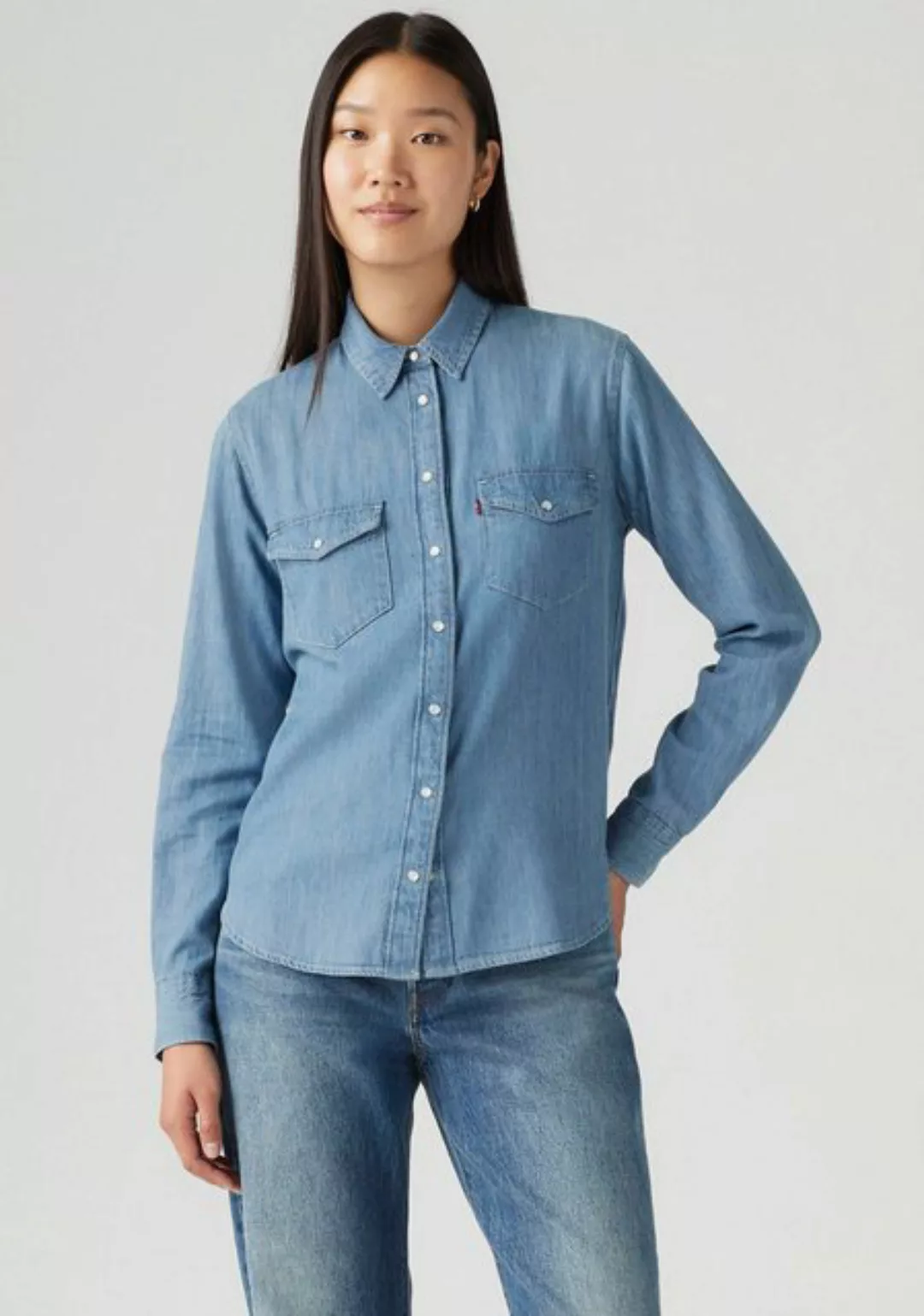 Levi's® Jeansbluse ESSENTIAL WESTERN mit Brusttaschen mit Druckknöpfen günstig online kaufen