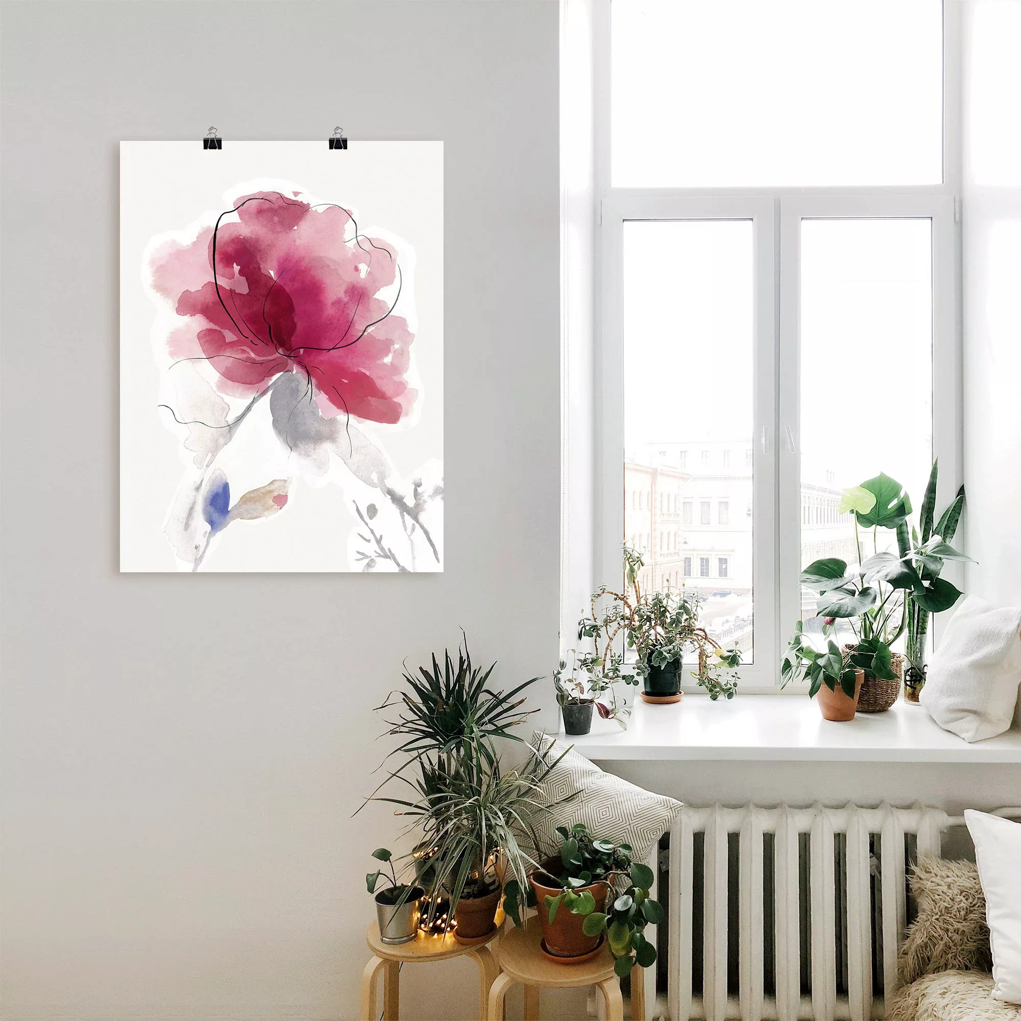 Artland Wandbild »Rosige Blüte II.«, Blumenbilder, (1 St.), als Alubild, Ou günstig online kaufen