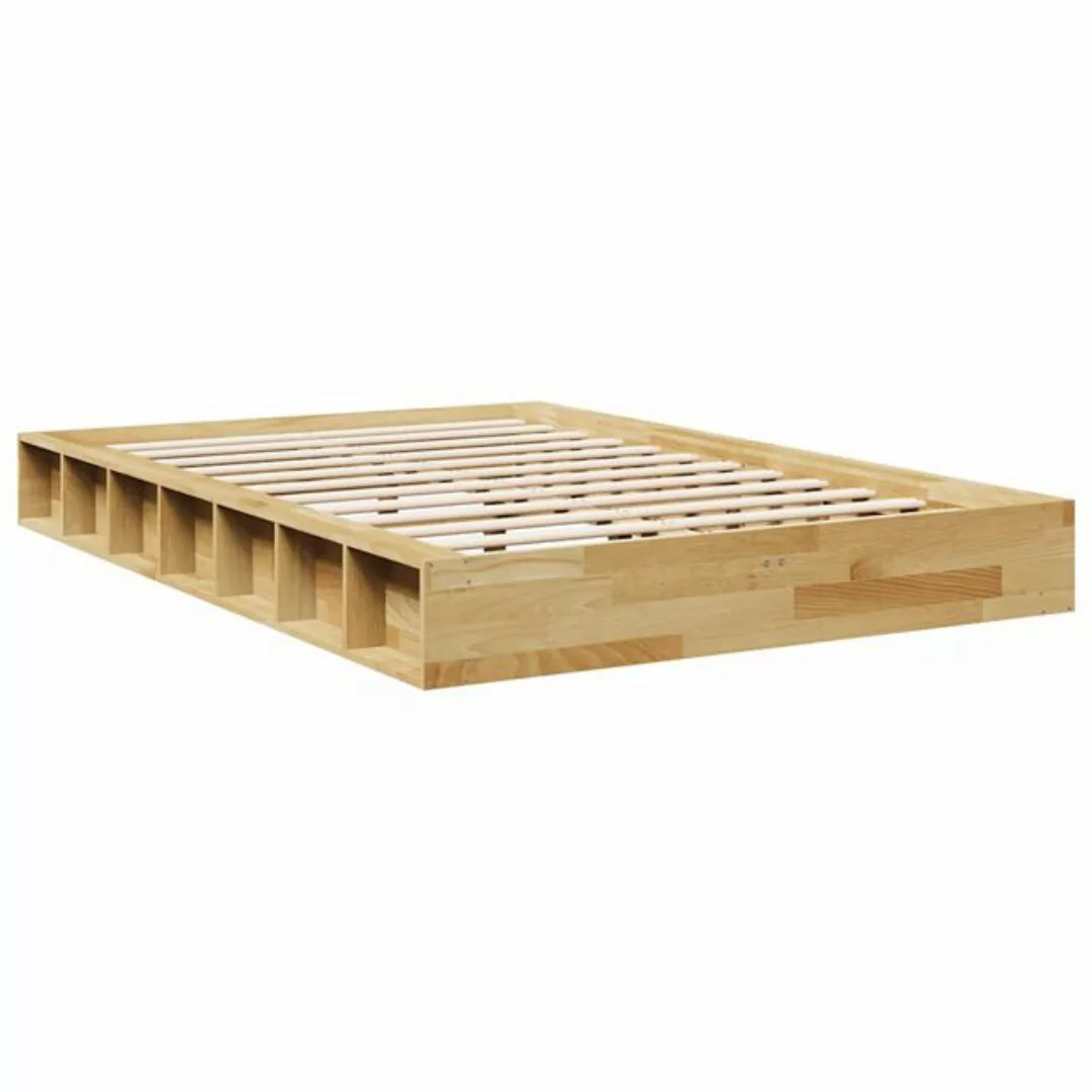 vidaXL Bett Massivholzbett ohne Matratze 120x190 cm Eichenholz günstig online kaufen