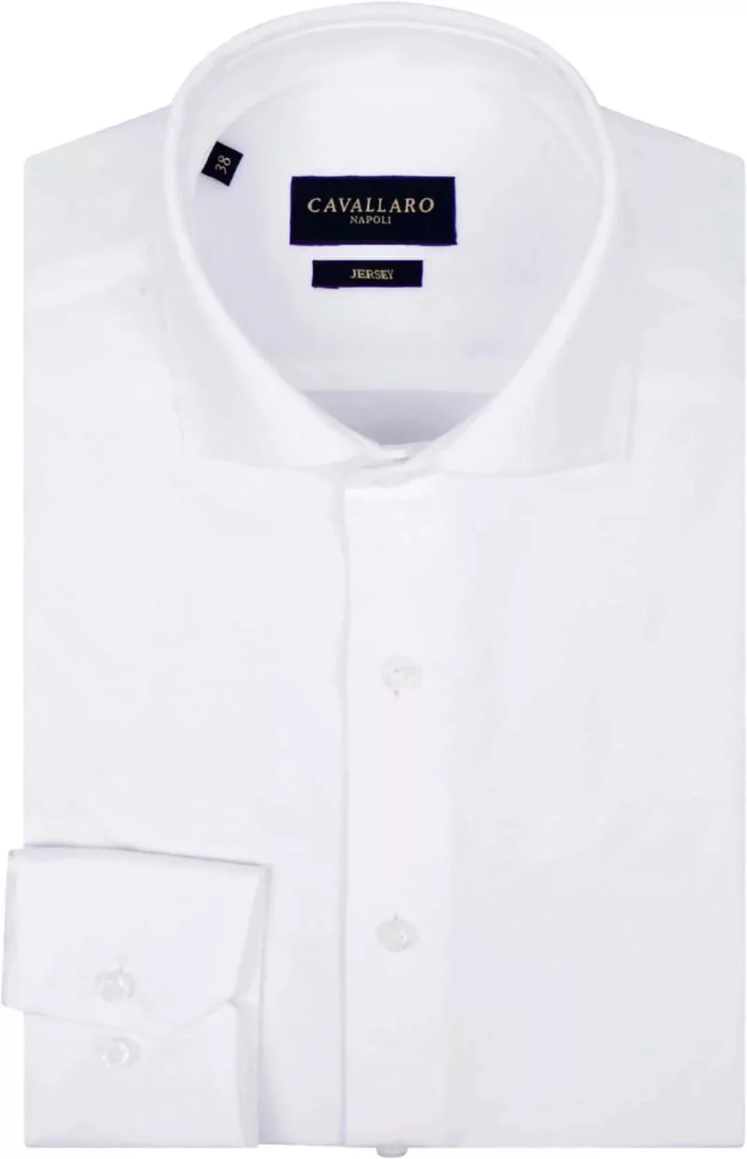 Cavallaro Piqué Hemd Weiß - Größe 43 günstig online kaufen